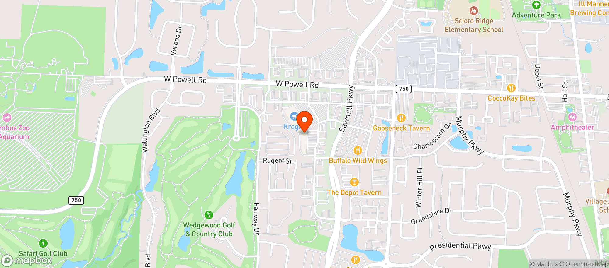 Map showing Average Joes Pub And Grill