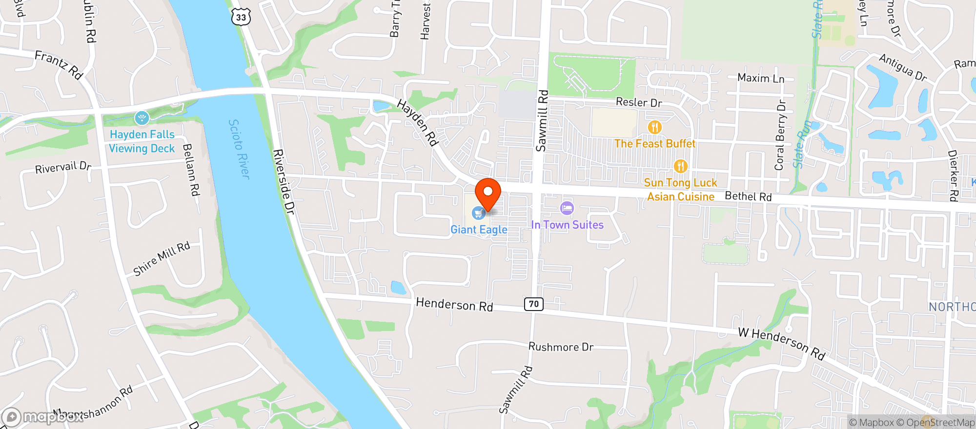Map showing Gianteagle