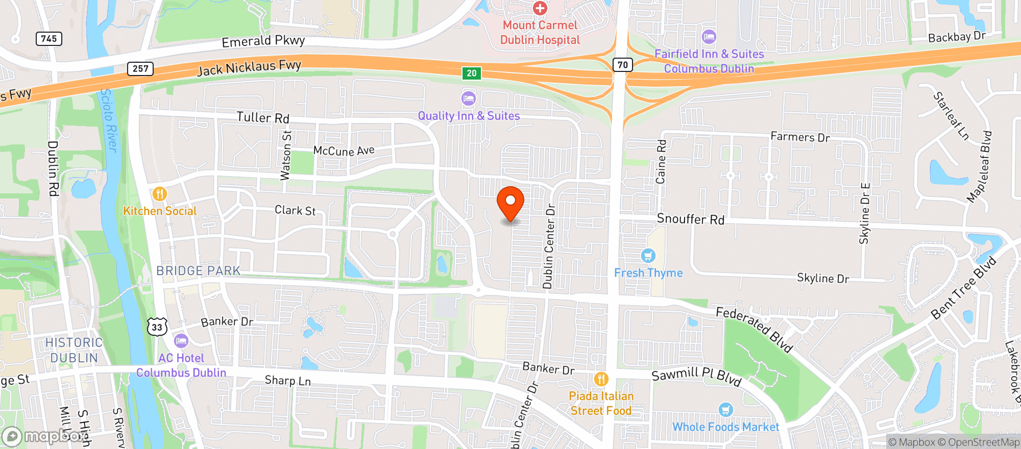 Map showing Martinos Sports Bar & Gri