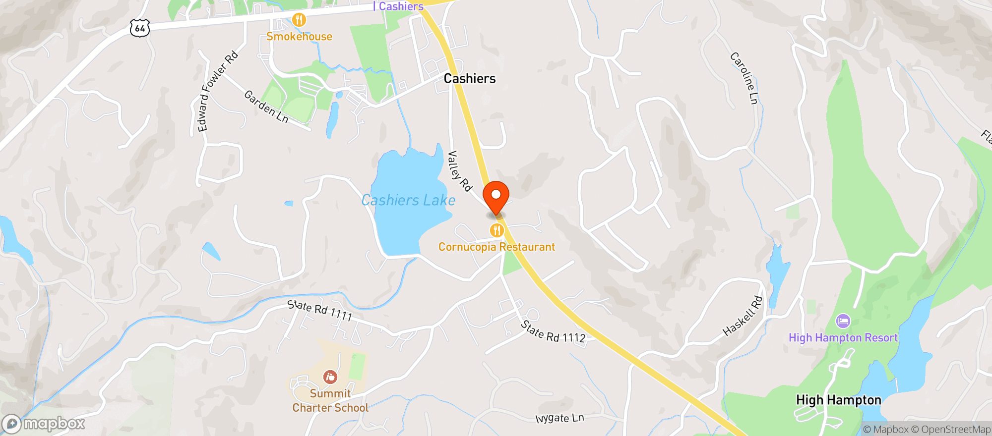 Map showing La Poste