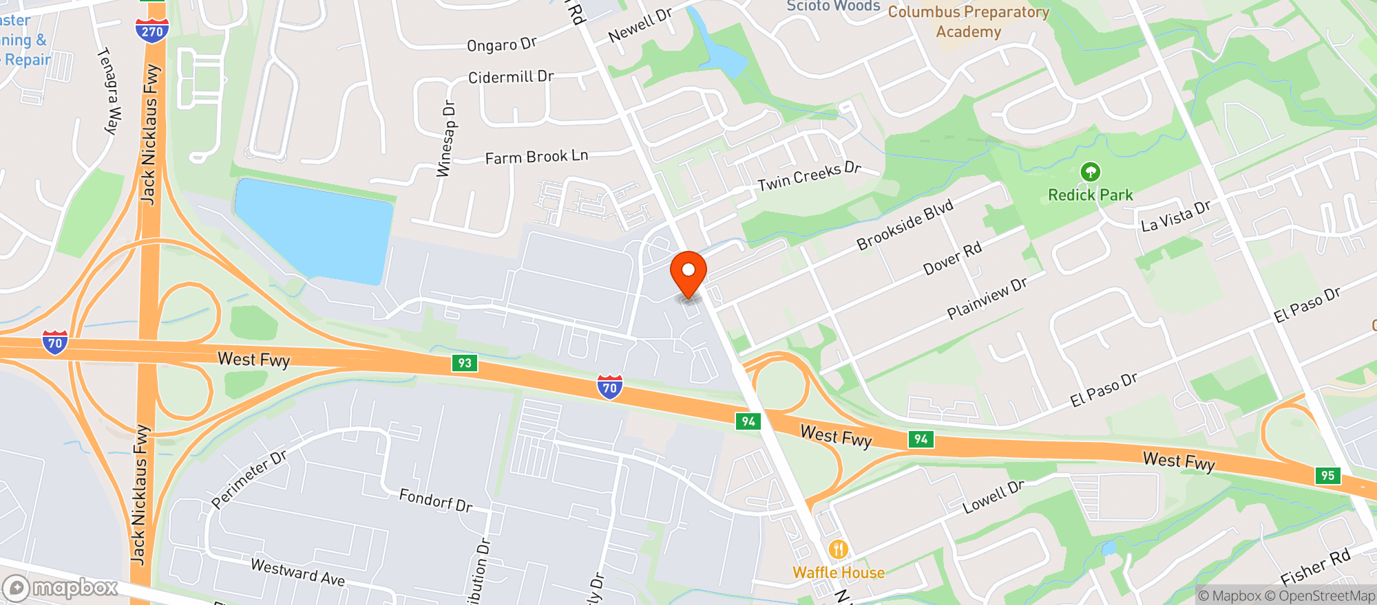 Map showing Drive Thru 1
