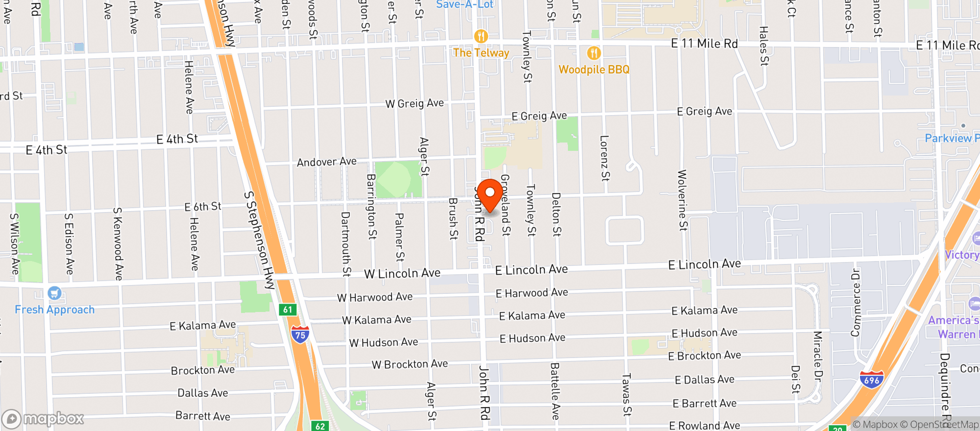 Map showing Amoris Liquor