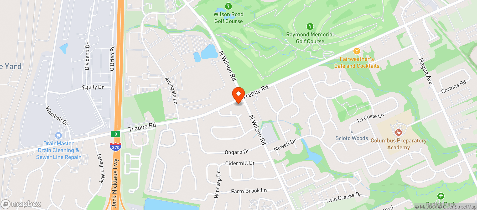 Map showing Trabue Foodmart