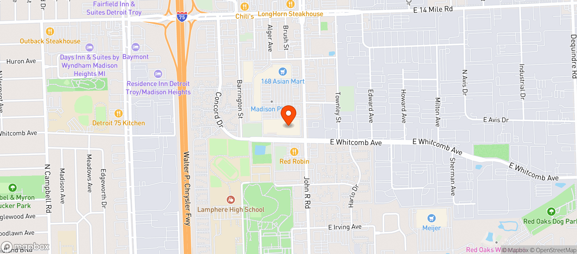 Map showing Target