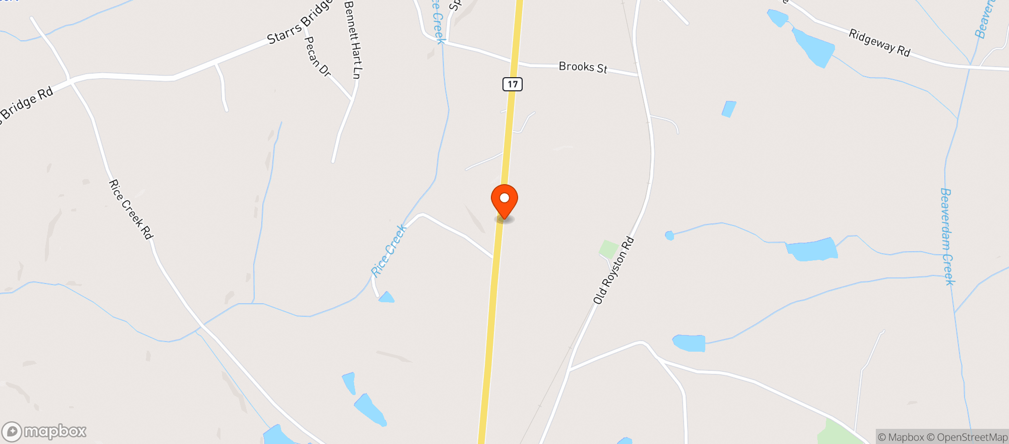 Map showing WALMART SUPERCENTER