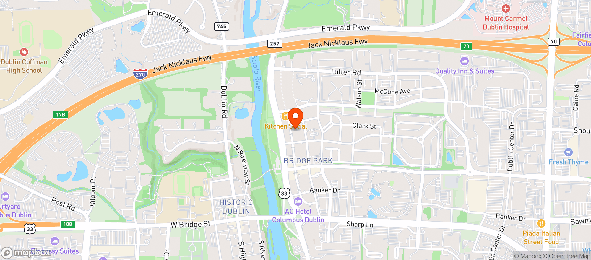 Map showing Market Bar
