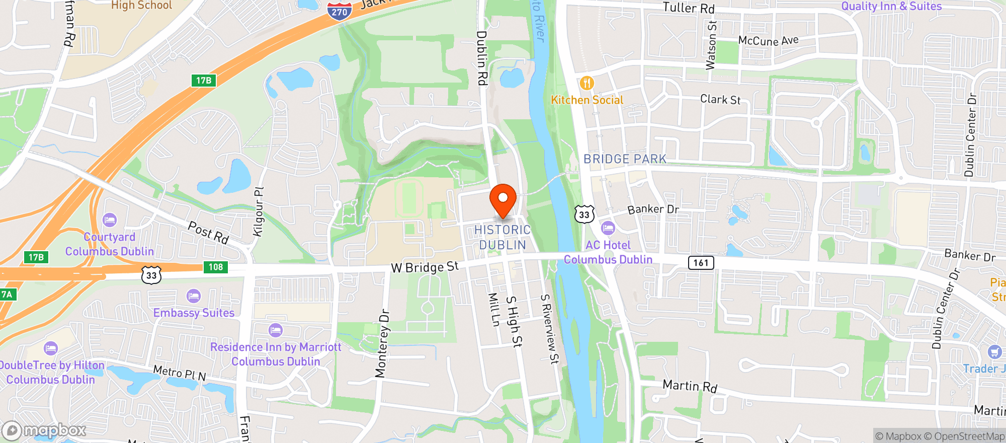 Map showing North High Brewing - Dublin