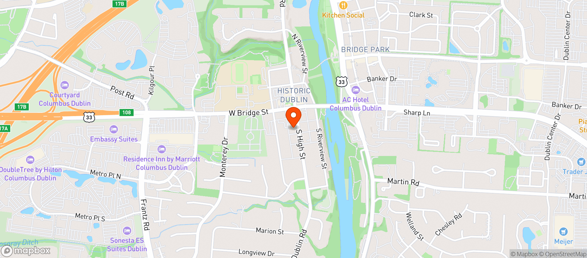 Map showing Missing Jimmy’s