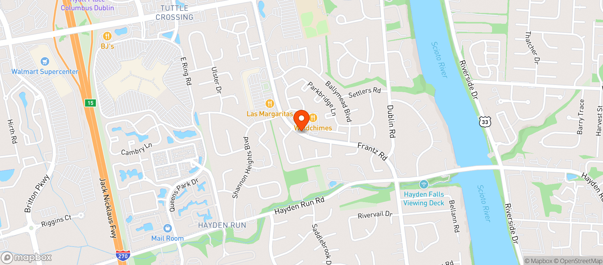 Map showing Frantz Road Market