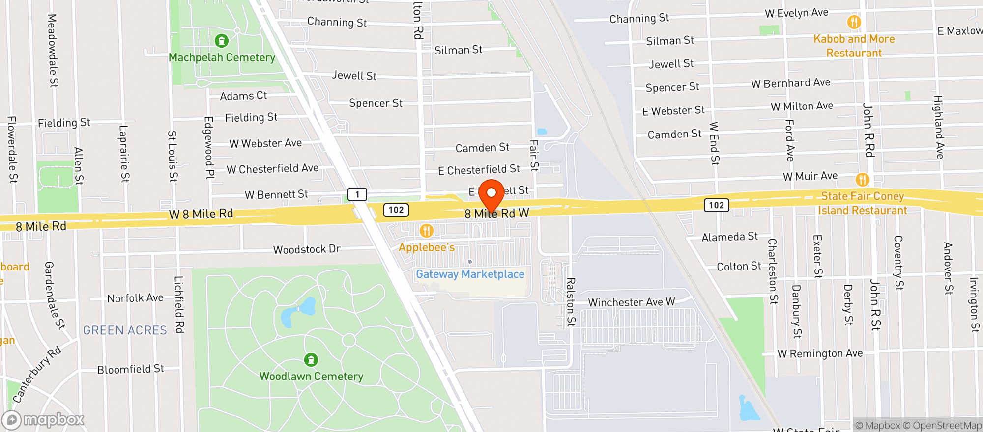 Map showing MEIJER