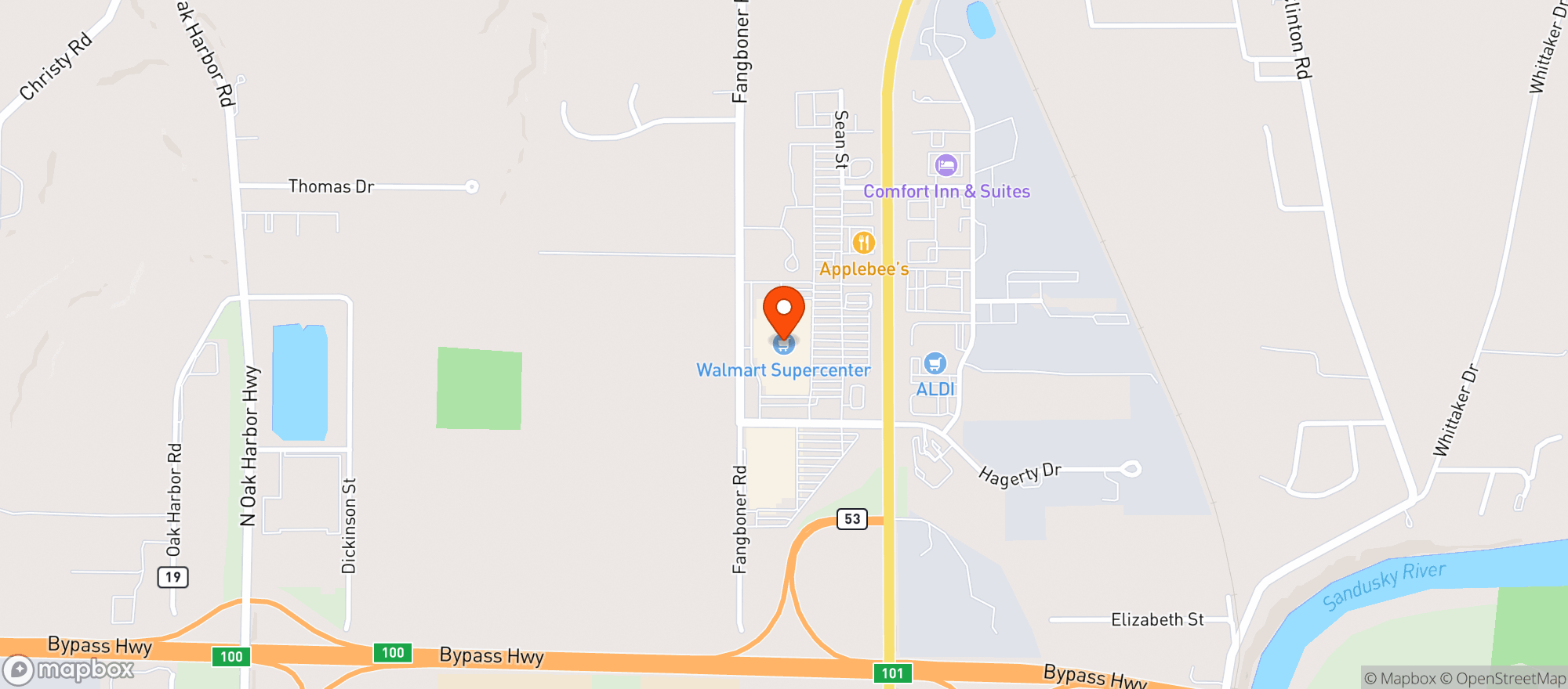 Map showing Walmart Supercenter