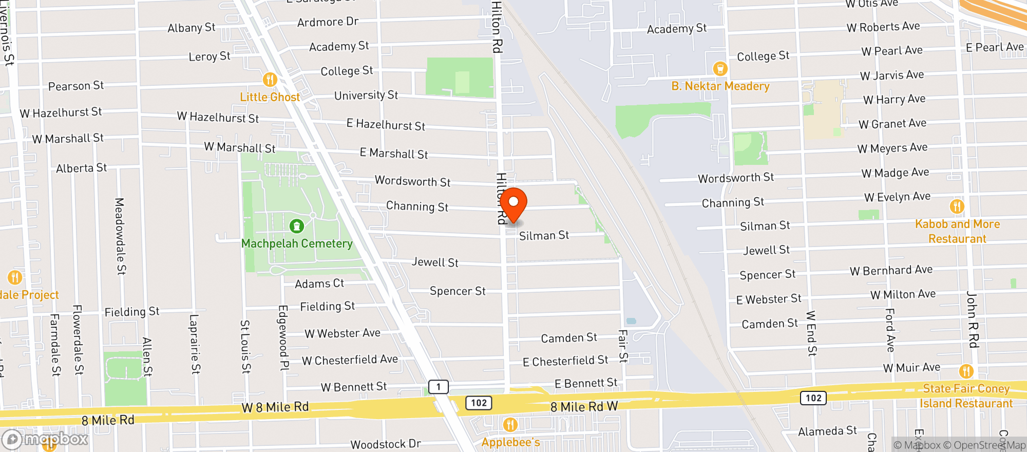 Map showing STATE FAIR SUPERMARKET
