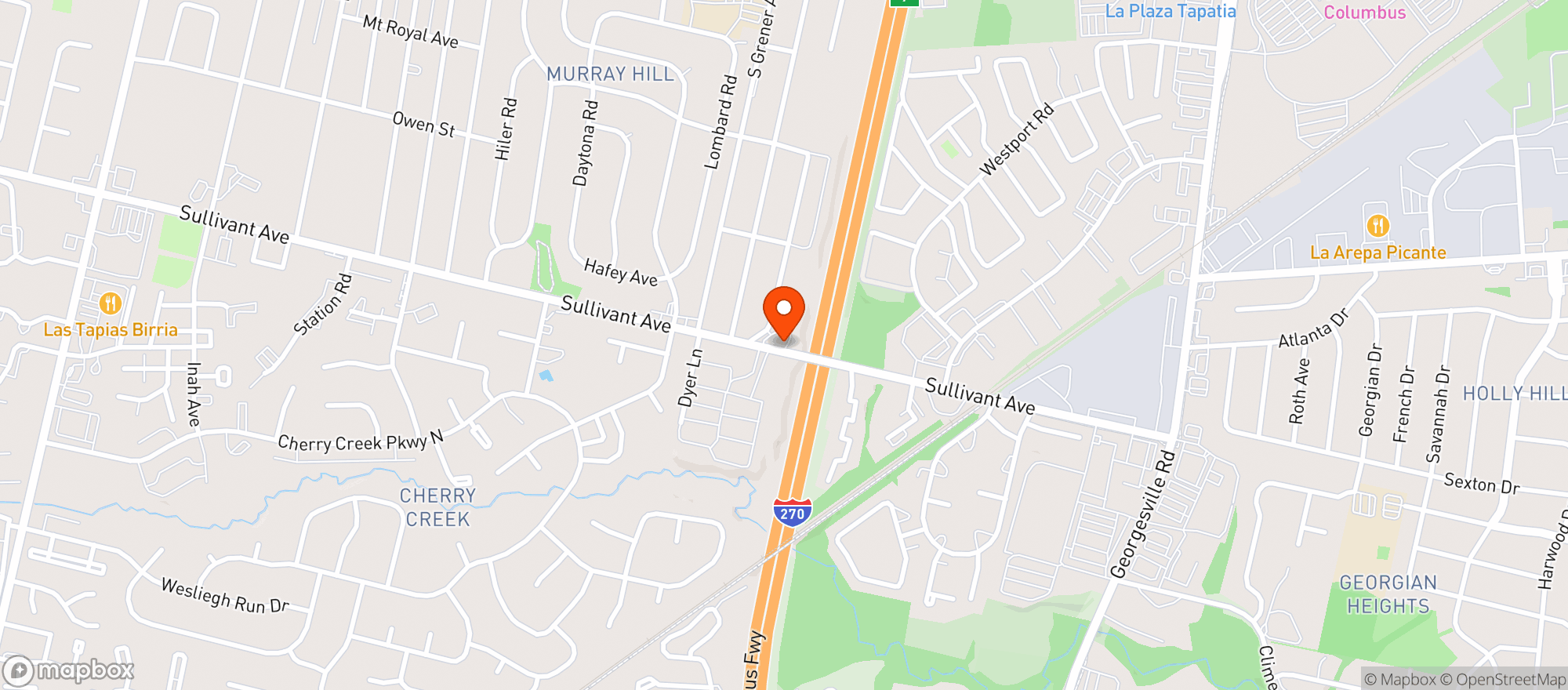 Map showing Days Drive Thru