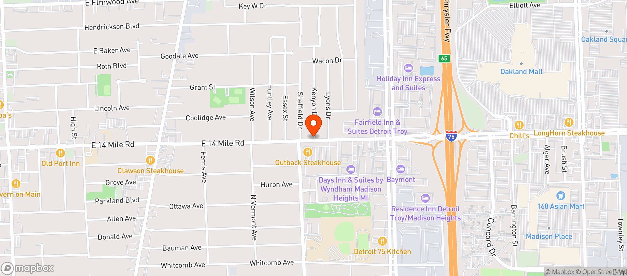 Map showing Value Center Market #1267