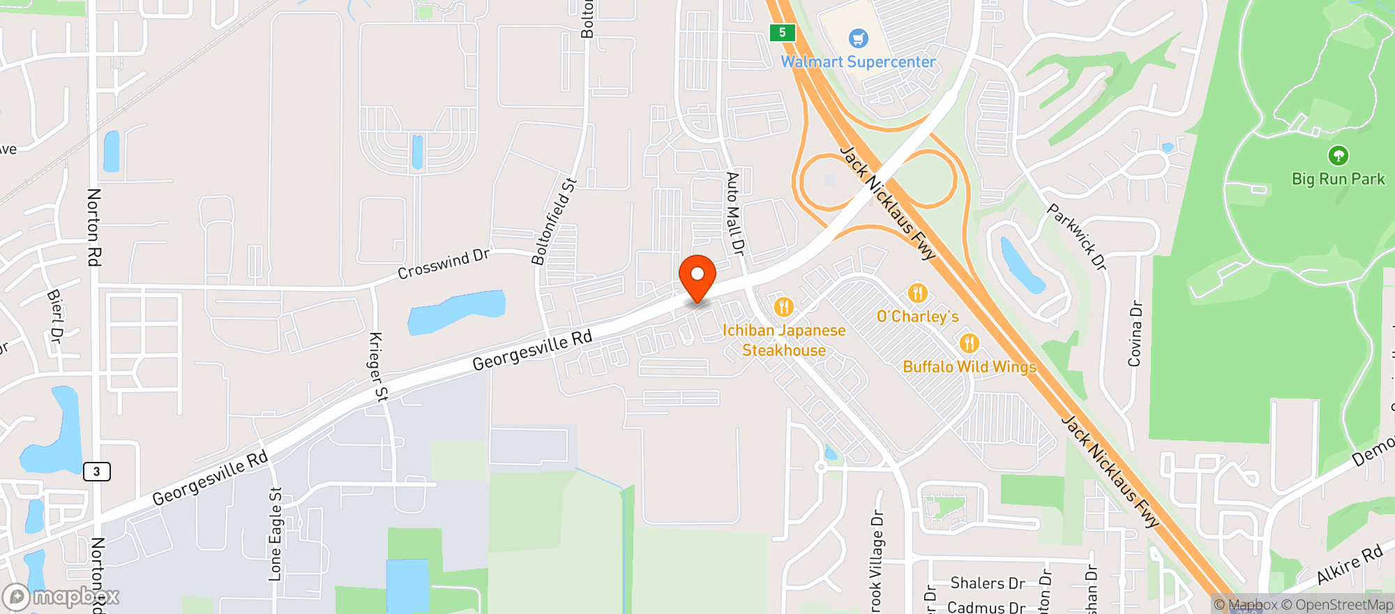 Map showing Red Lobster