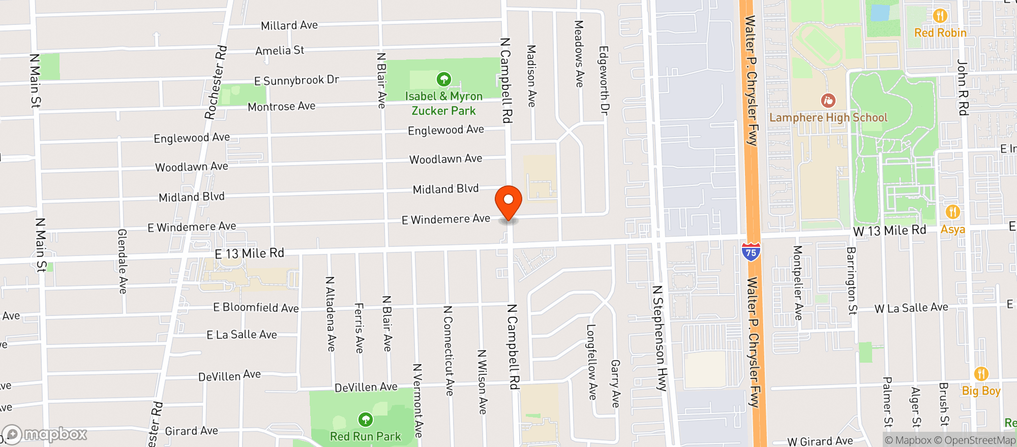 Map showing Campbell Liquor Store