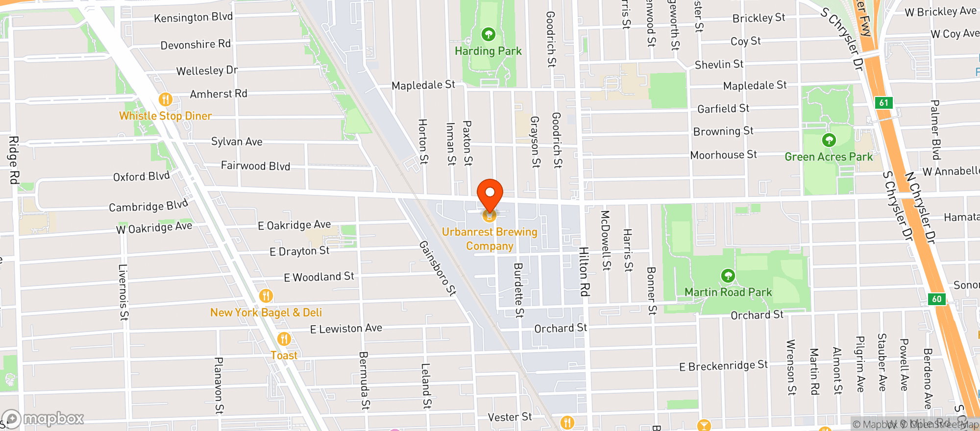 Map showing Urbanrest Brewing
