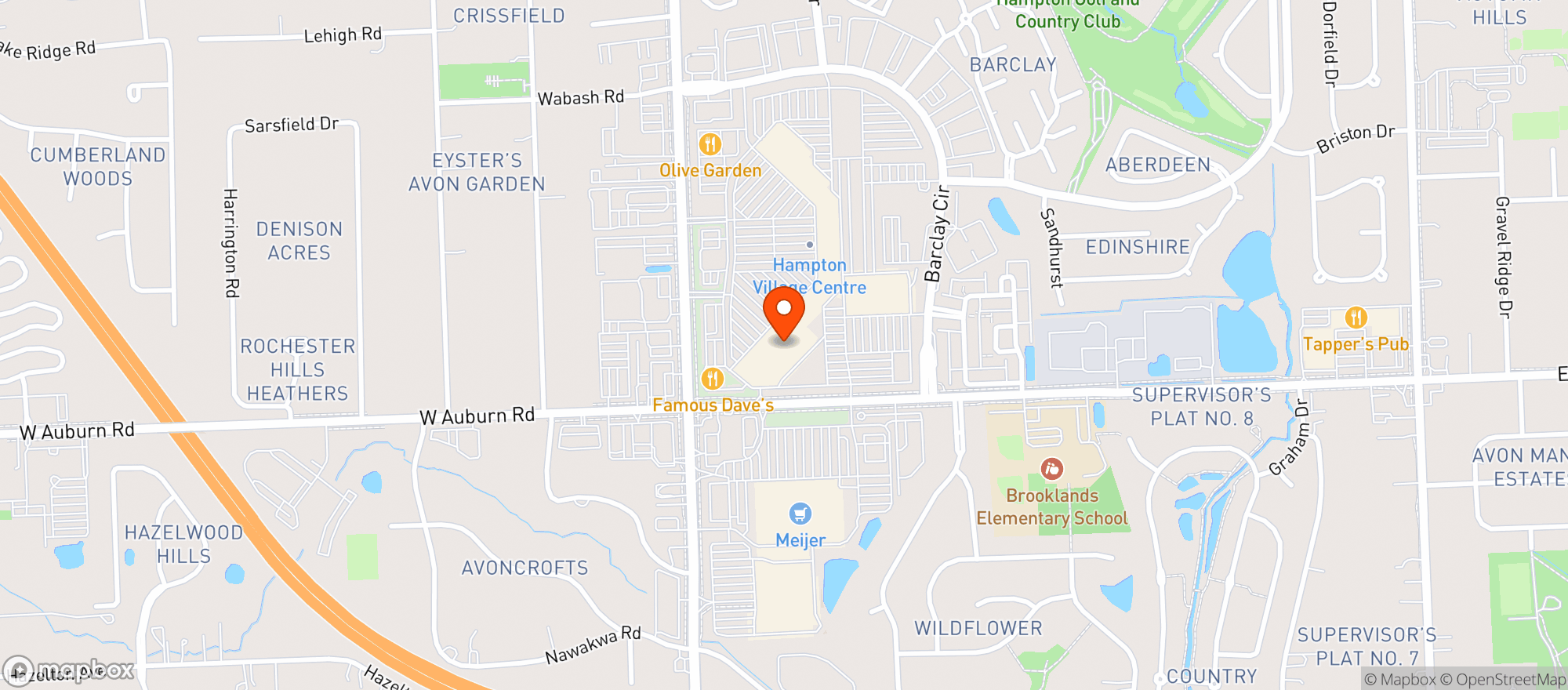 Map showing Target - Rochester