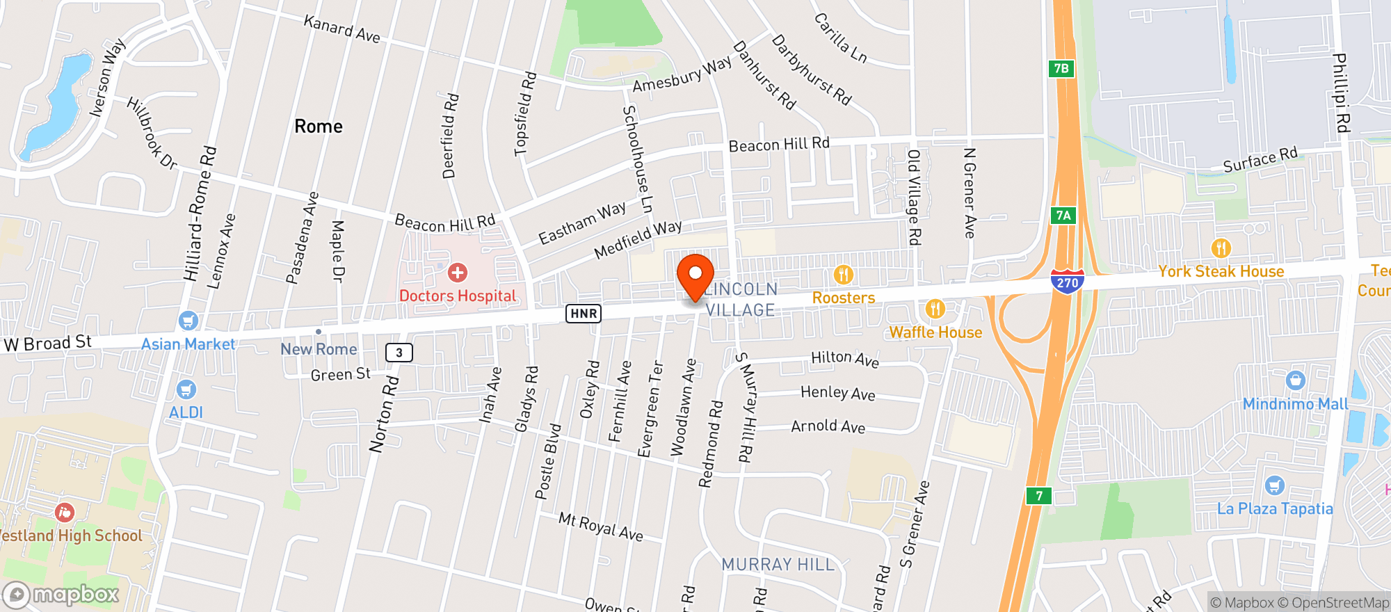 Map showing Taco Nice