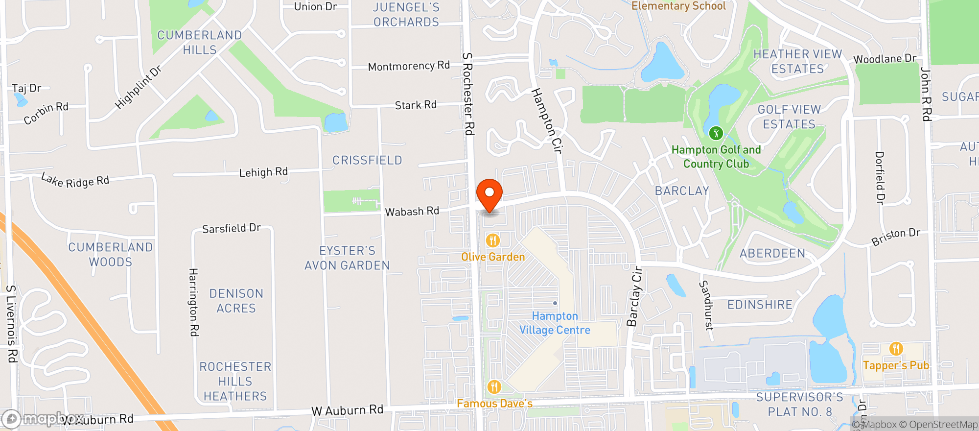 Map showing Vitamin Shoppe - Rochester Hills
