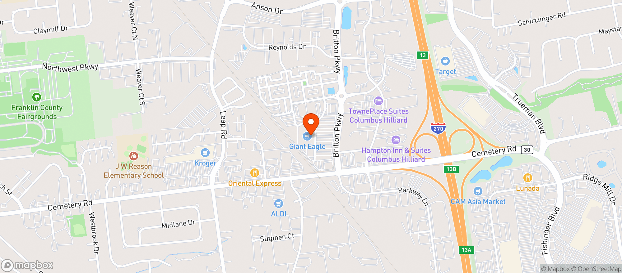 Map showing Market District - 6531 - Britton Parkway