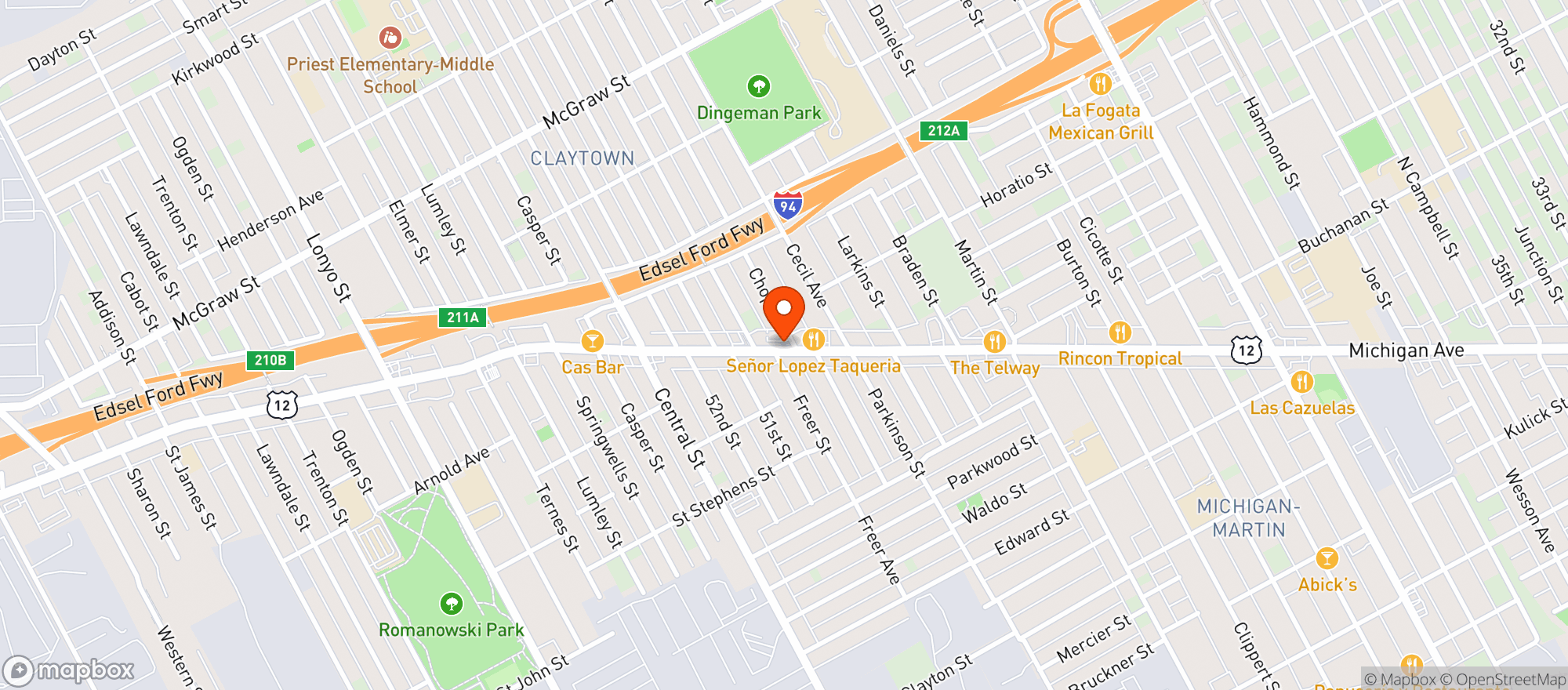 Map showing Green Door Exclusive