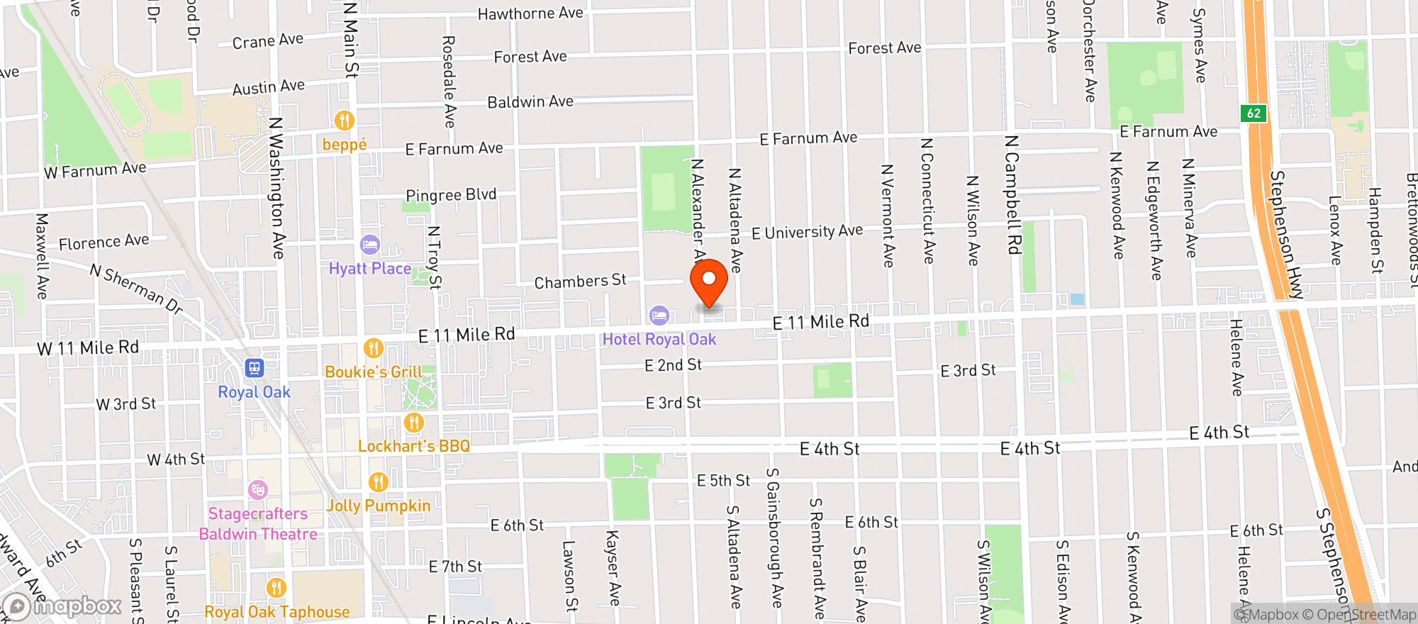 Map showing Wilsons Market