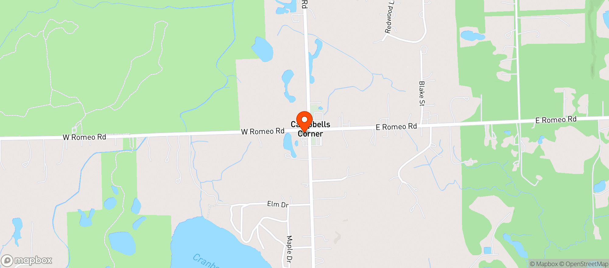 Map showing S & M Market