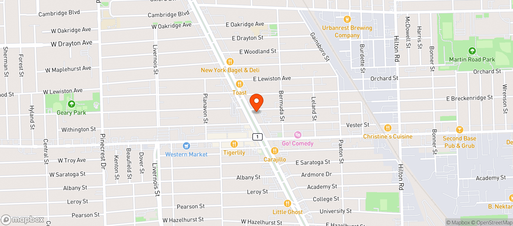 Map showing Sugar Dessert Lounge