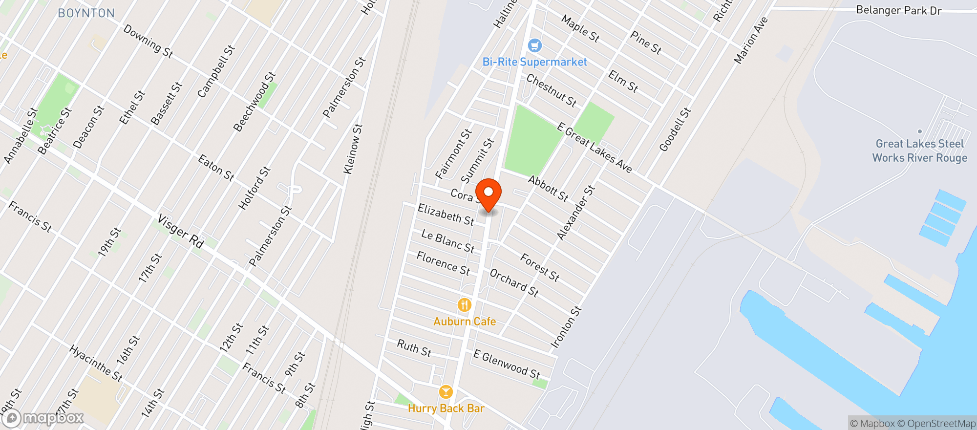 Map showing Riviera Market Liquor