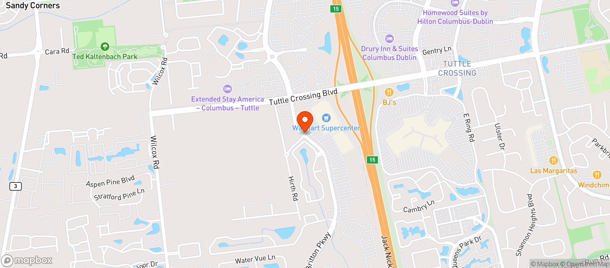 Map showing WALMART SUPERCENTER