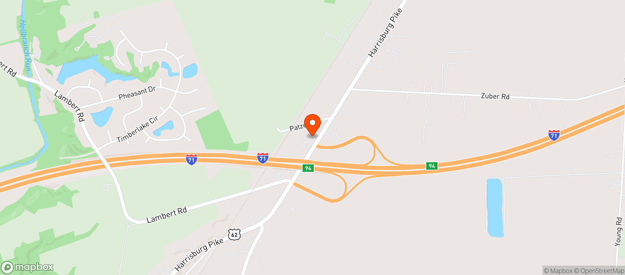 Map showing Marathon Food Mart
