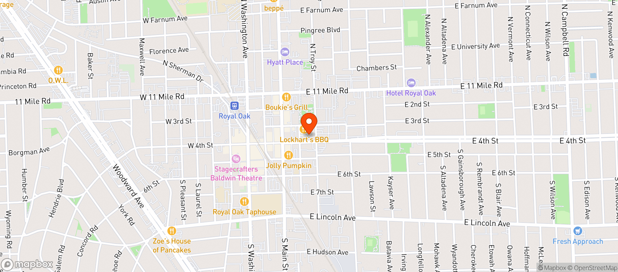 Map showing The Royal Oak Brewery