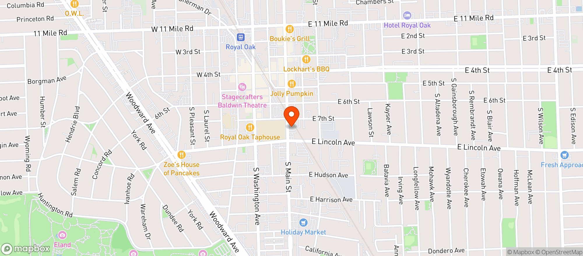 Map showing Bigalora Wood Fired Cucina