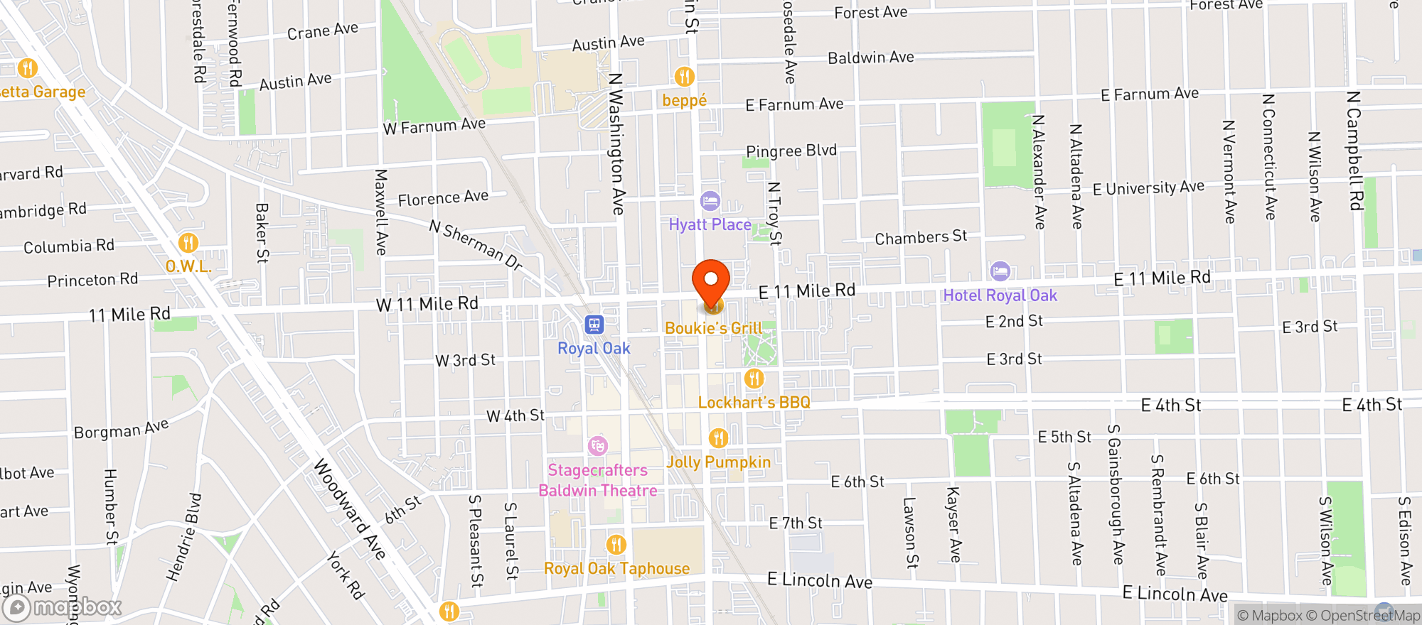 Map showing North End Taproom
