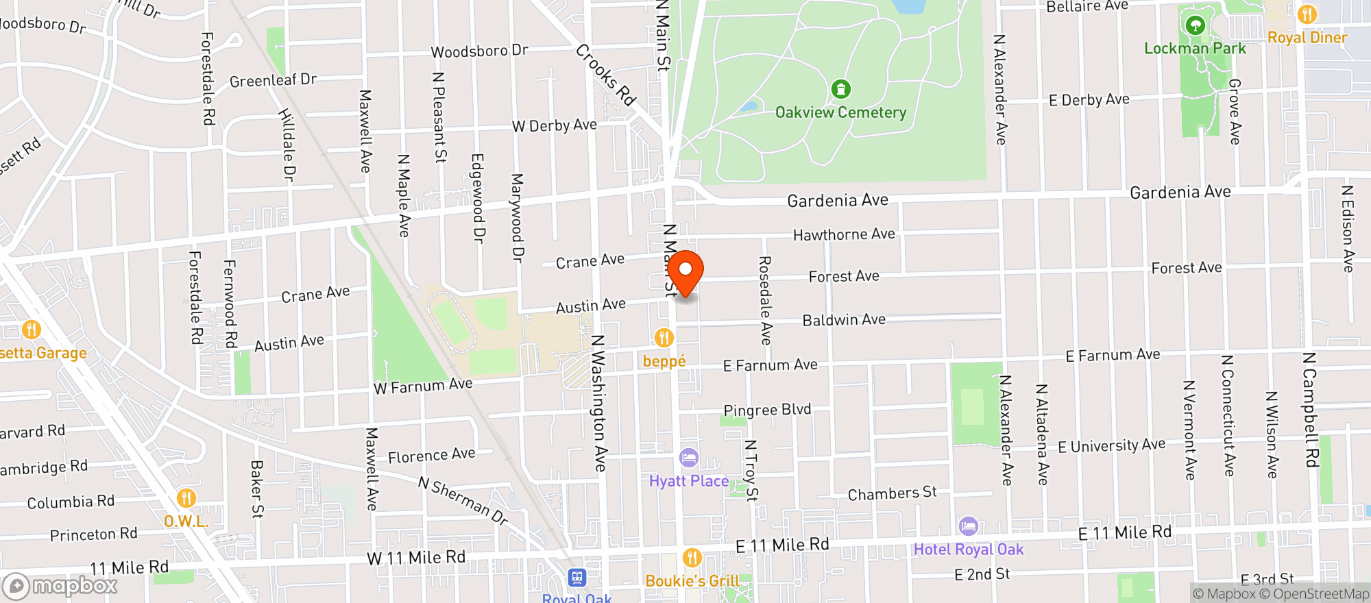 Map showing Hollywood Market #892