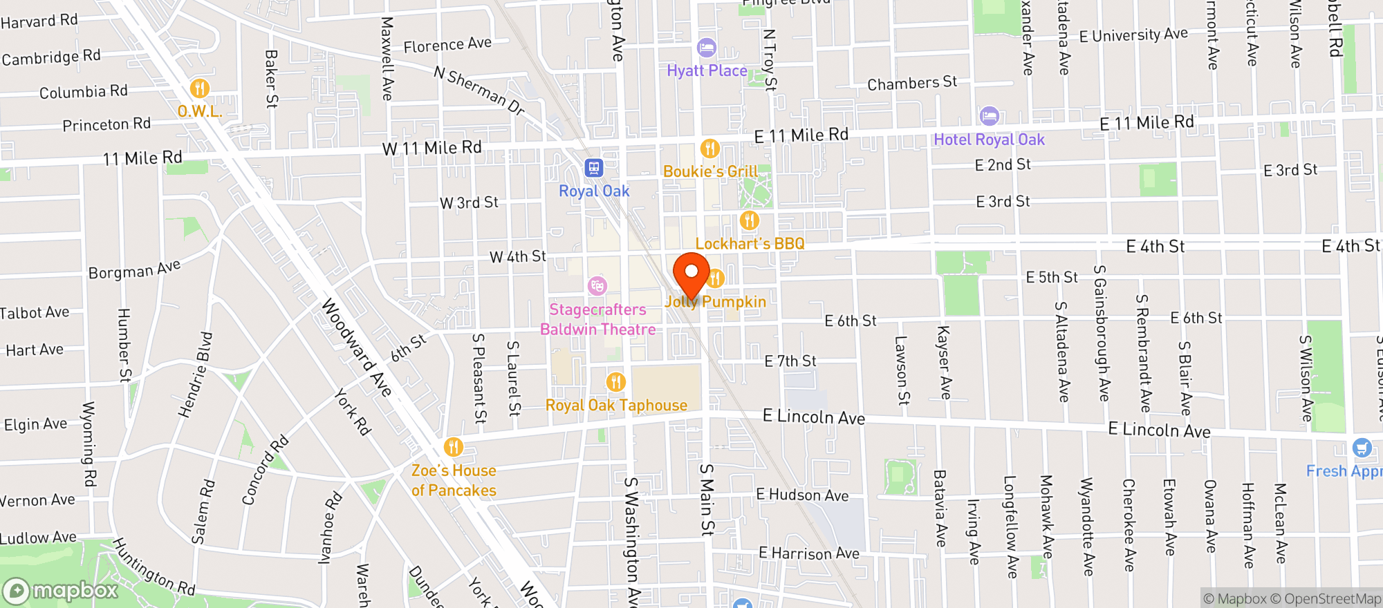 Map showing 526 Main And Tequila Blue