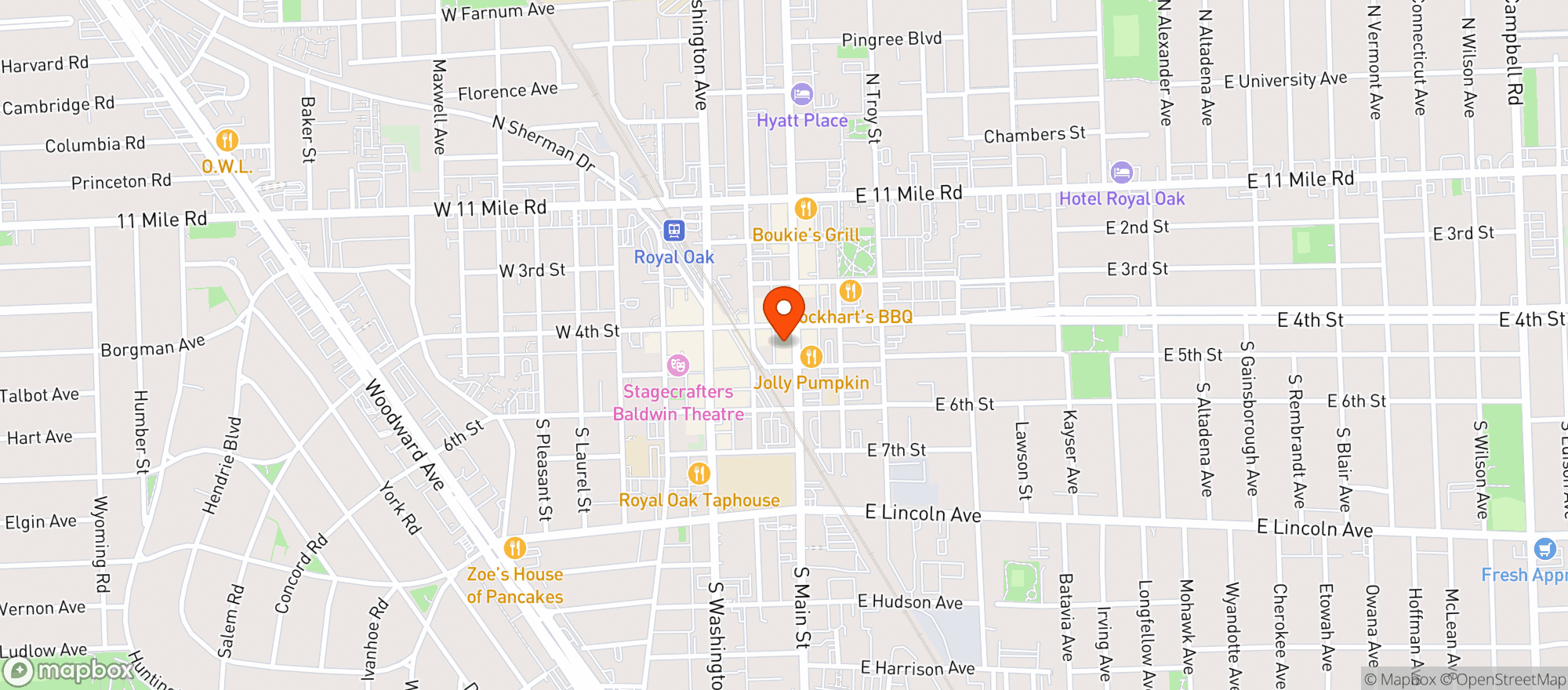 Map showing Hopcat