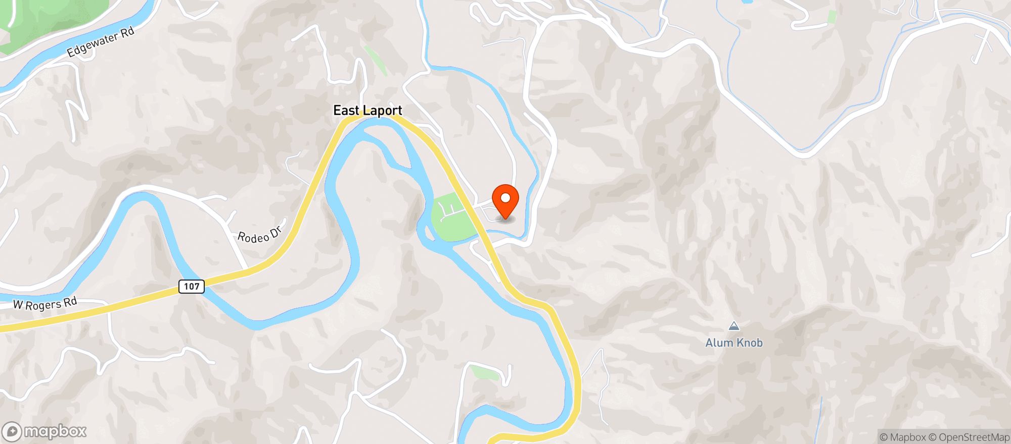 Map showing Caney Fork General Store