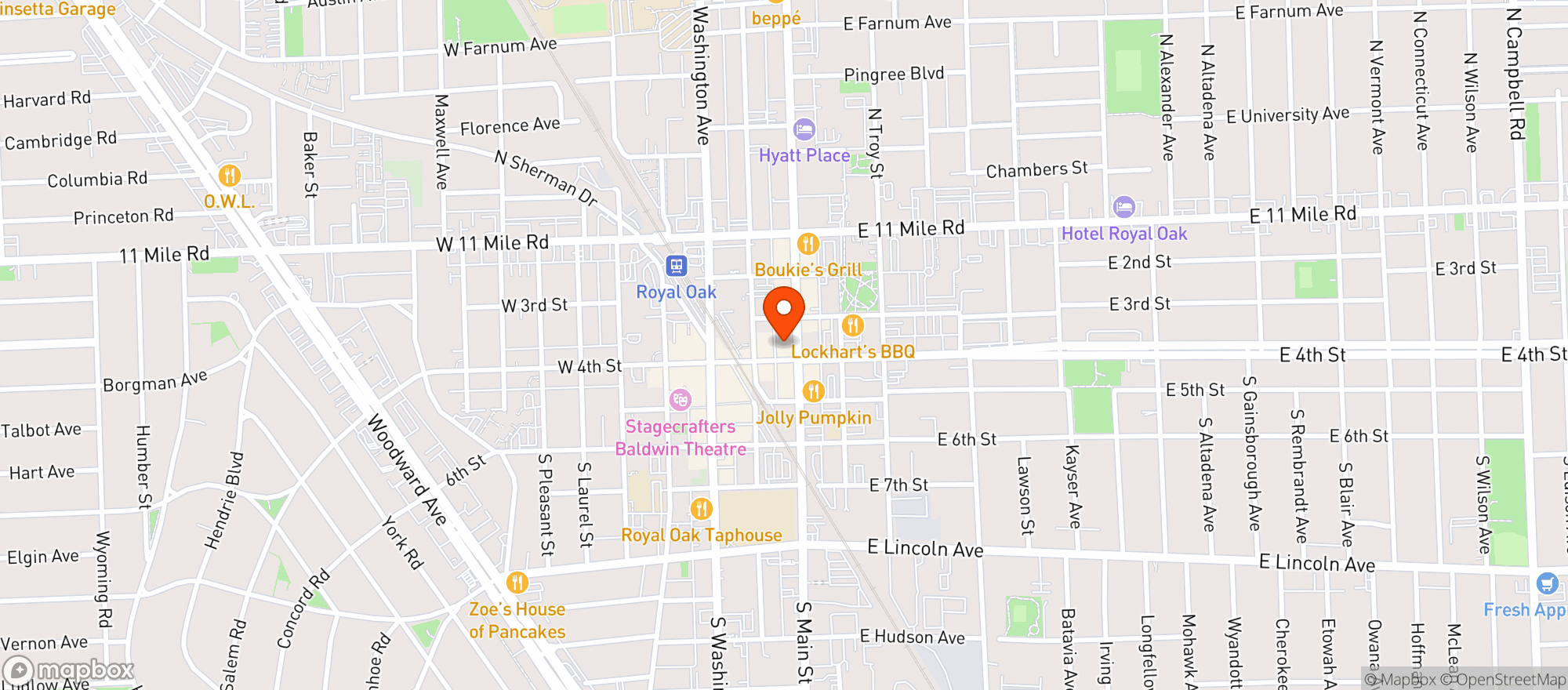 Map showing Ale Mary's Beer Hall