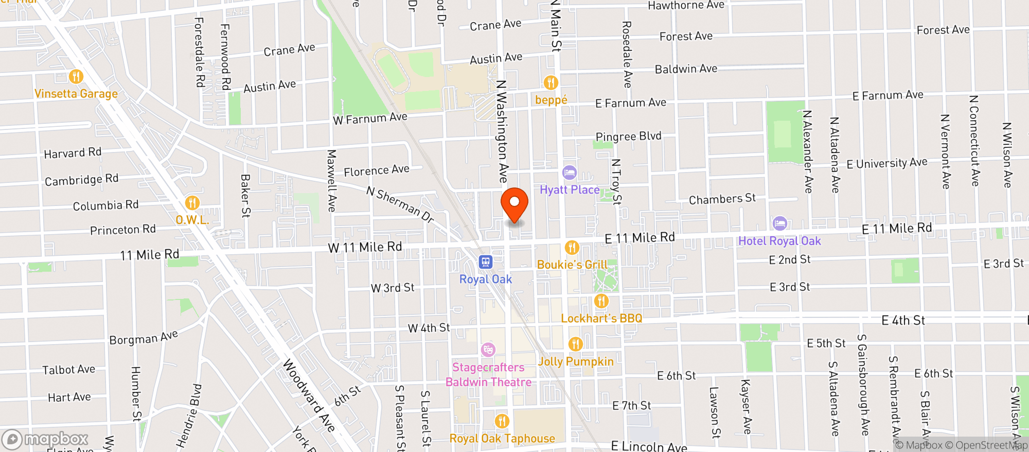 Map showing Washington Gas