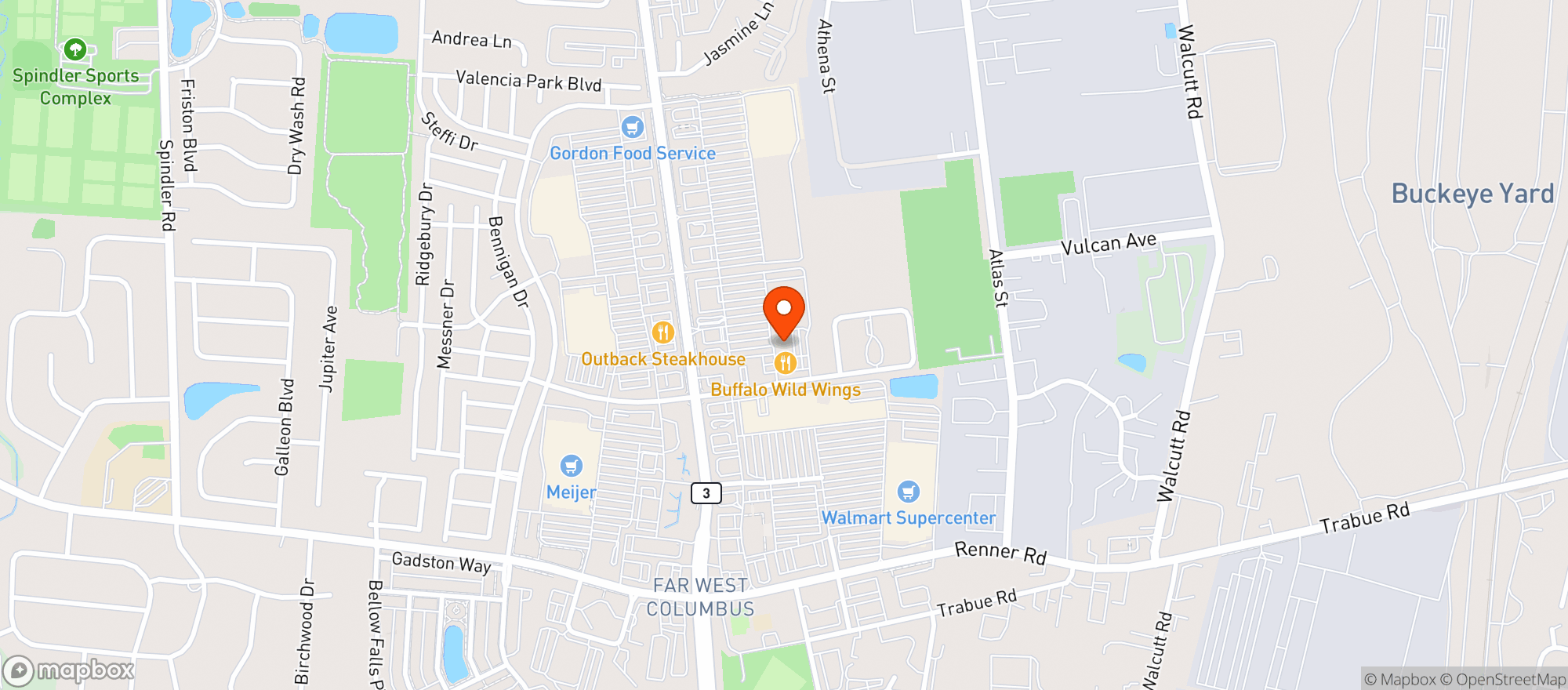 Map showing Vaporfi - Hilliard
