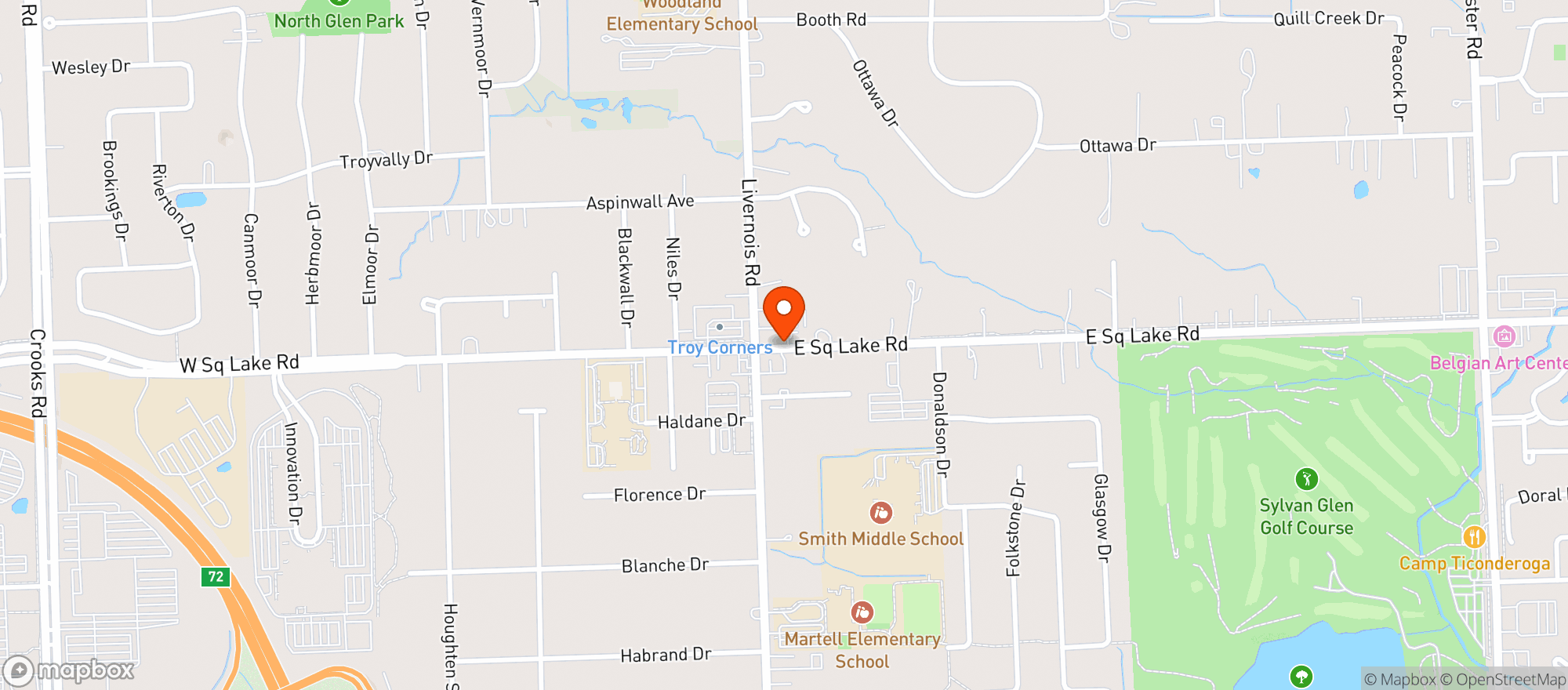 Map showing Johns Market