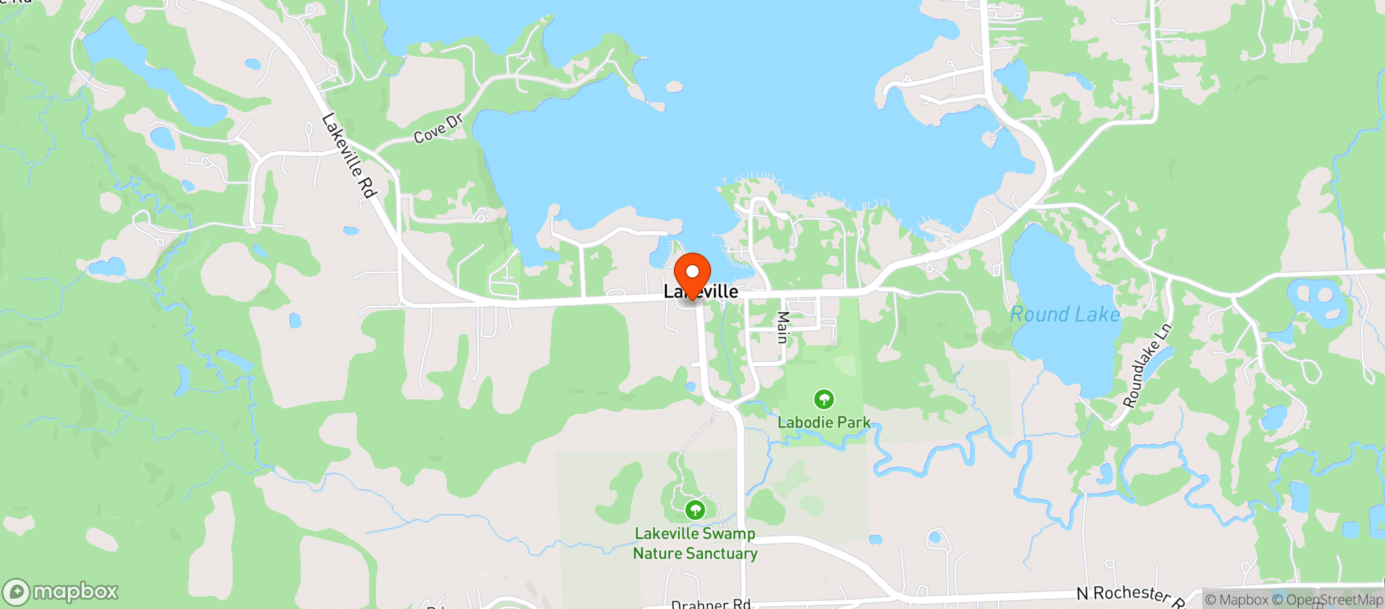 Map showing Lakeville Market & Liquor