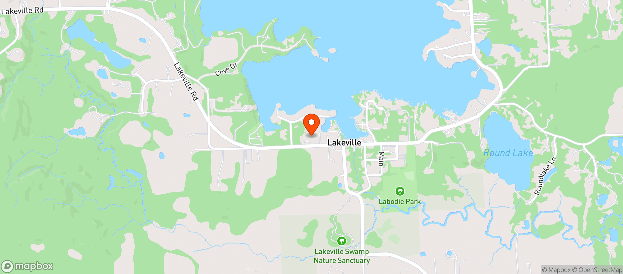 Map showing Lakeville Station