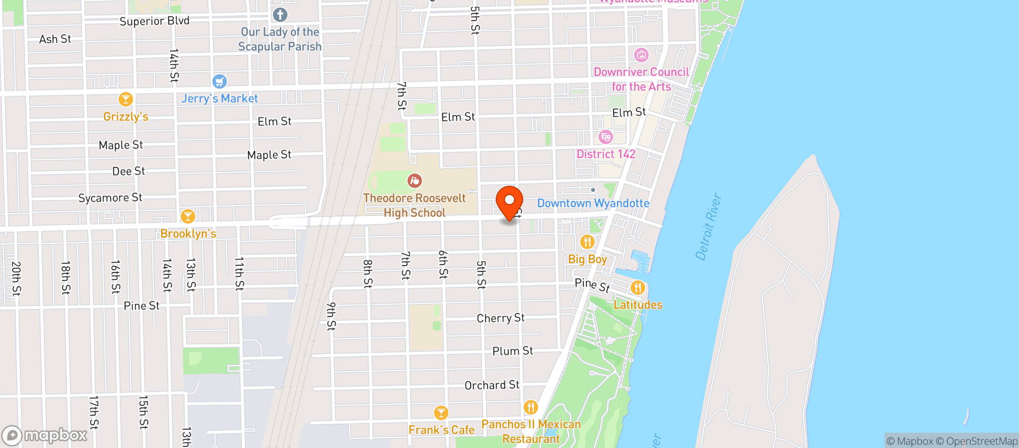Map showing Macs Variety Pac