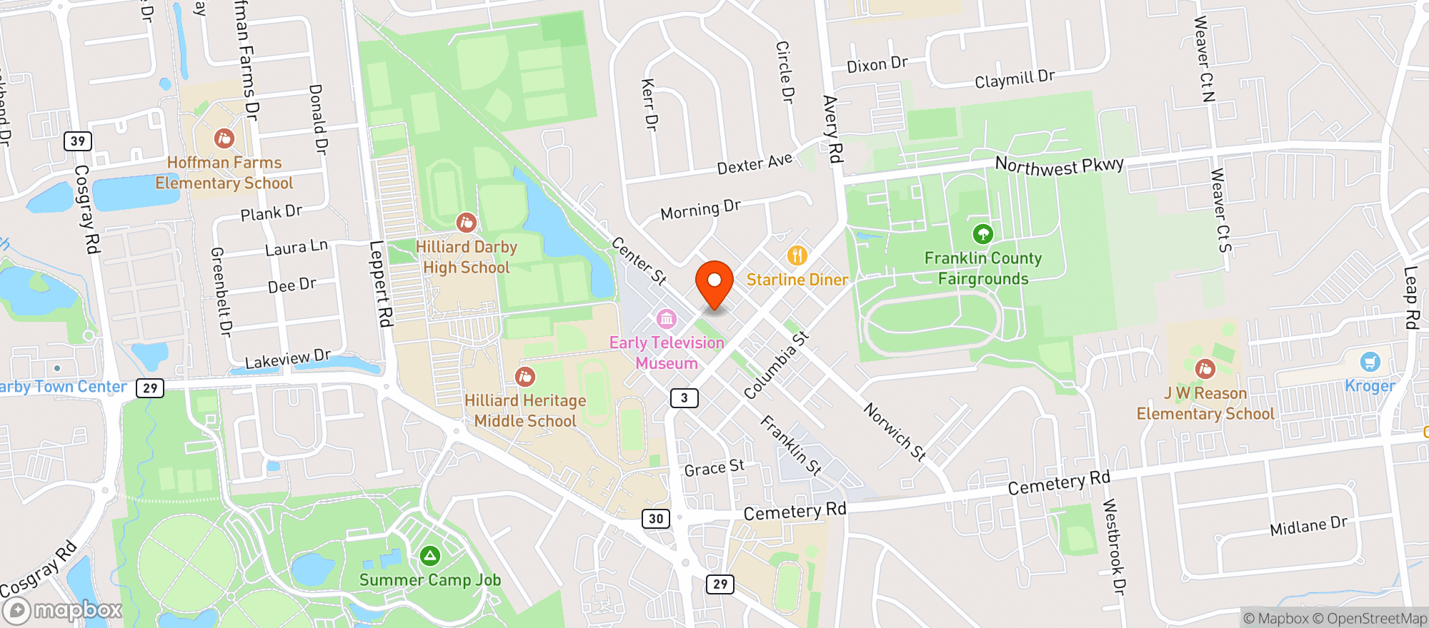 Map showing Norwich Grocery