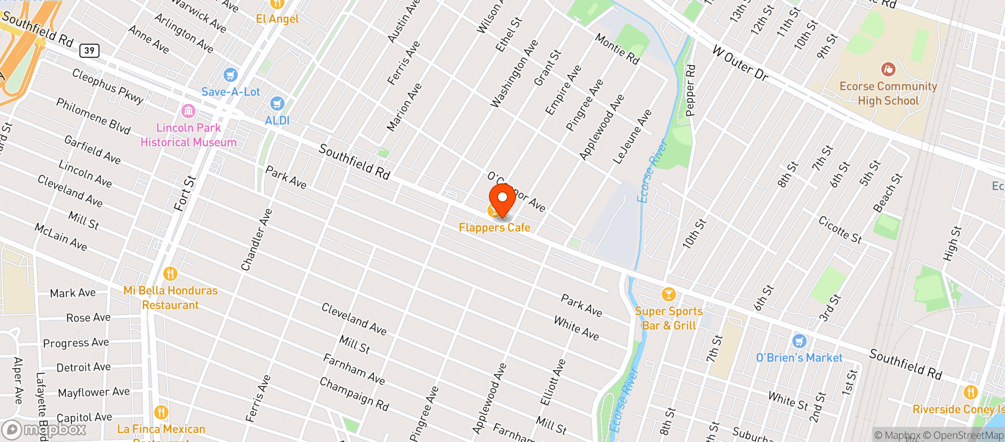 Map showing Vyyybe Bistro & Lounge