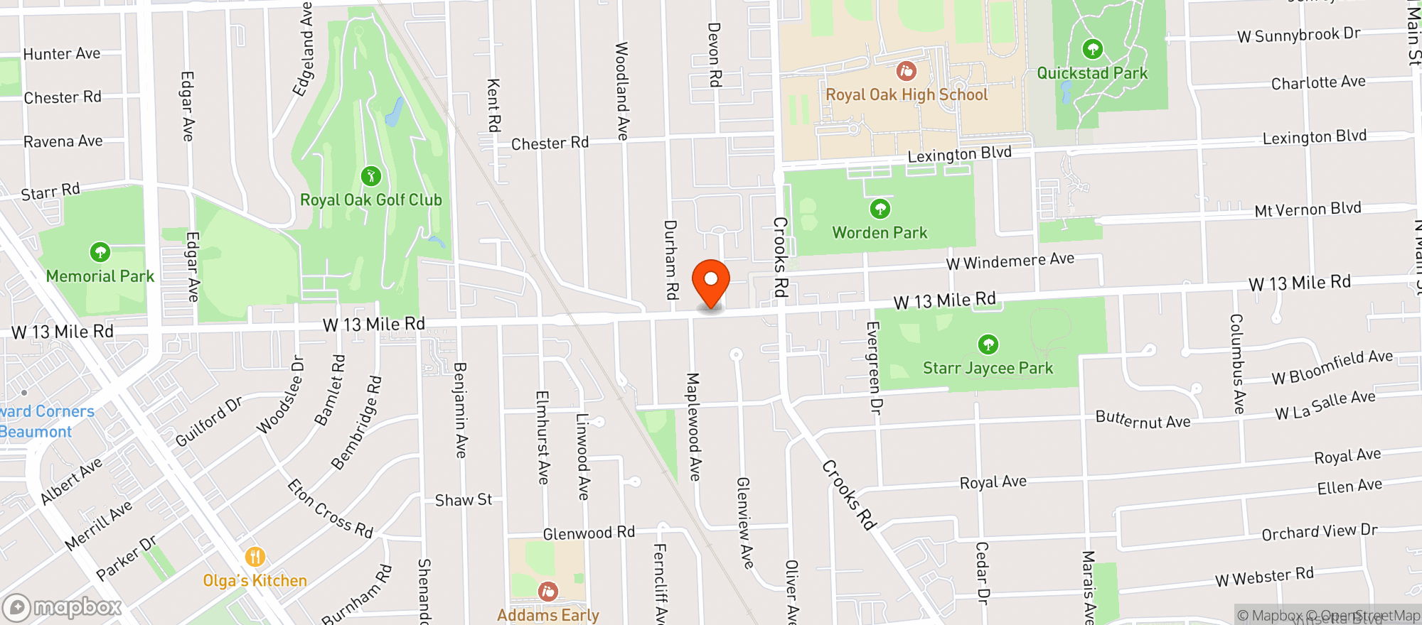Map showing Starr Market