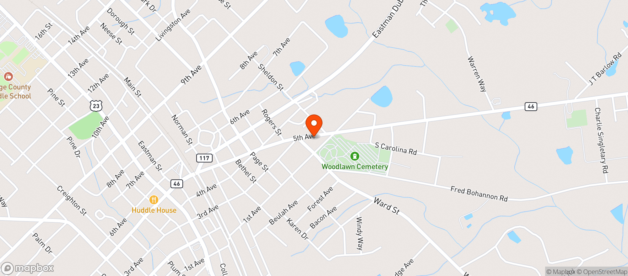 Map showing CIRCLE K #2745019